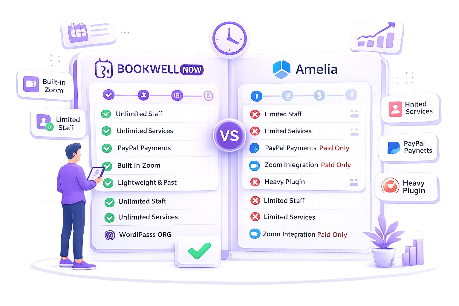 Amelia vs BookWellNow Comparison