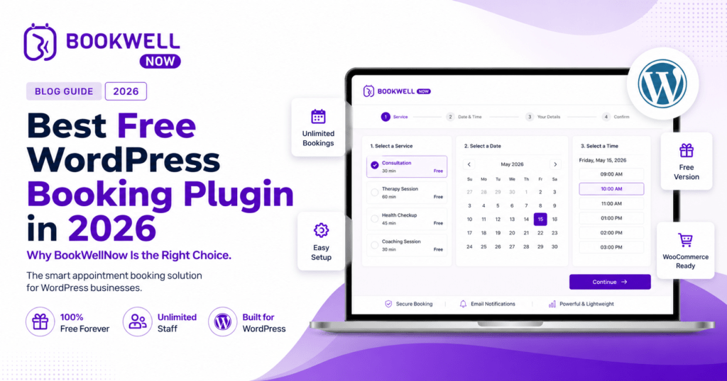 Best Free WordPress Booking Plugin – BookWellNow
