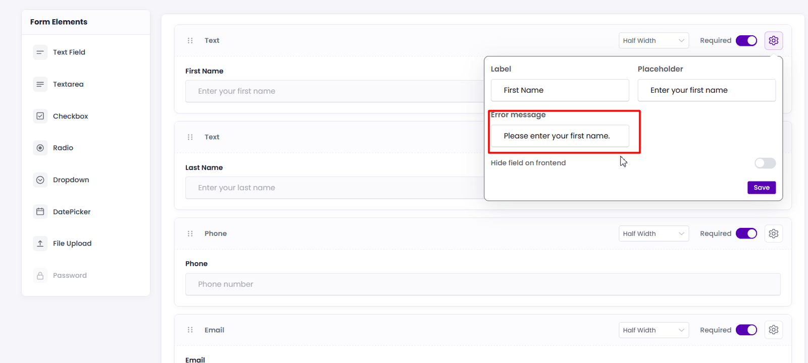 Customize Custom Fields 11 Screenshot 7