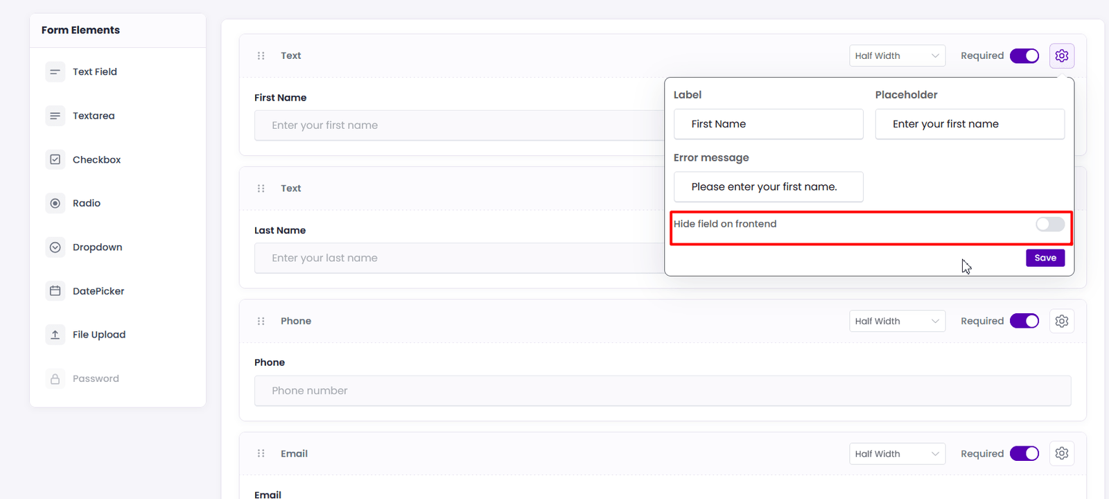 Customize Custom Fields 12 Screenshot 8