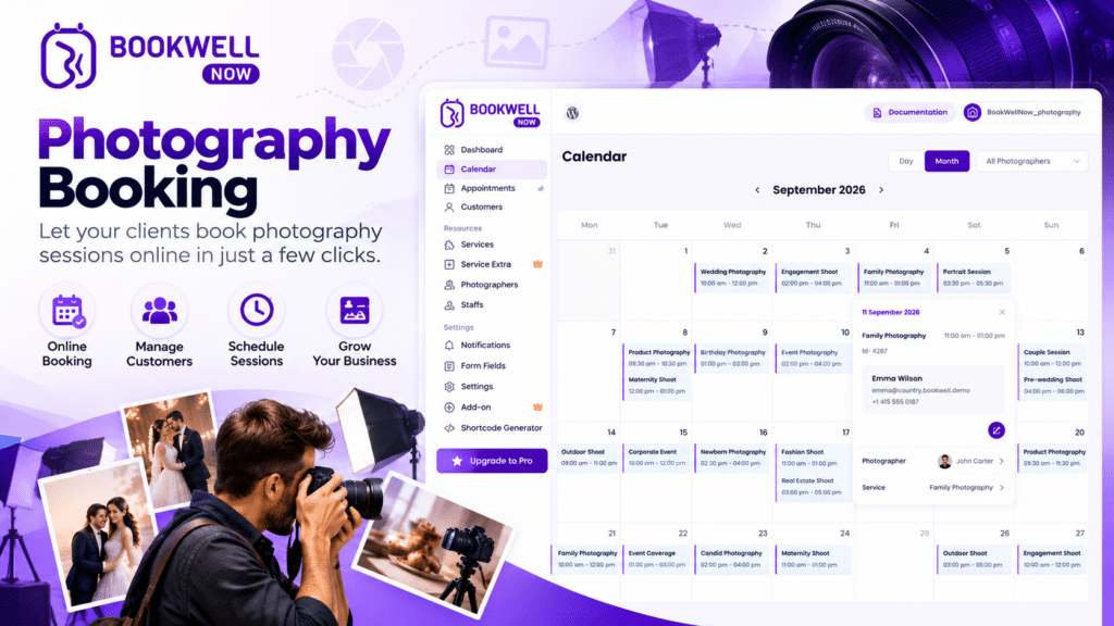 Photography Booking Plugin: Simplify Photography Session Scheduling with WordPress
