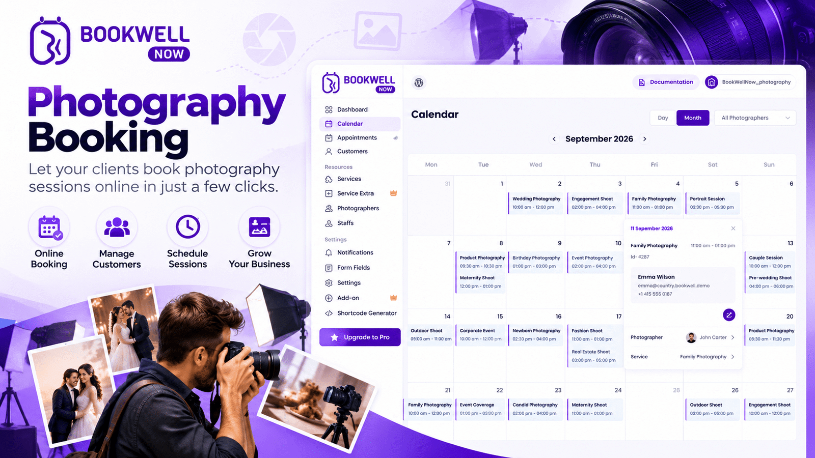 Photography Booking Plugin: Simplify Photography Session Scheduling with WordPress