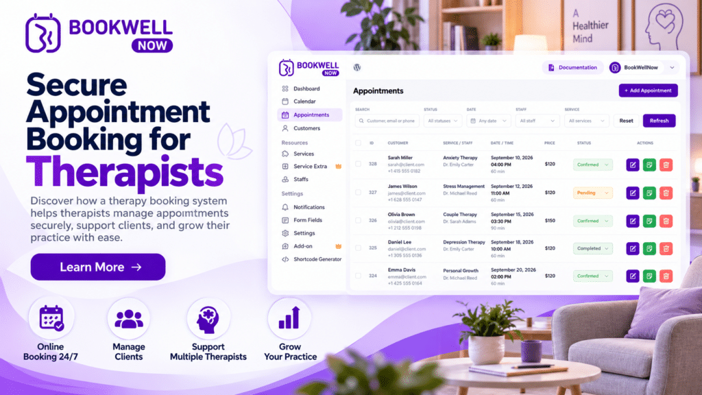 Therapy Booking System: How to Simplify Appointment Scheduling for Therapists