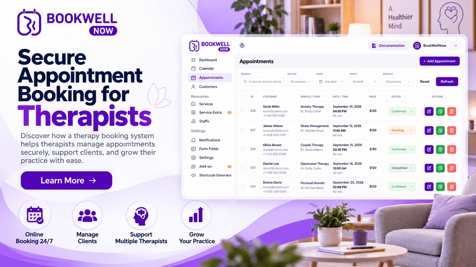 Therapy Booking System: How to Simplify Appointment Scheduling for Therapists